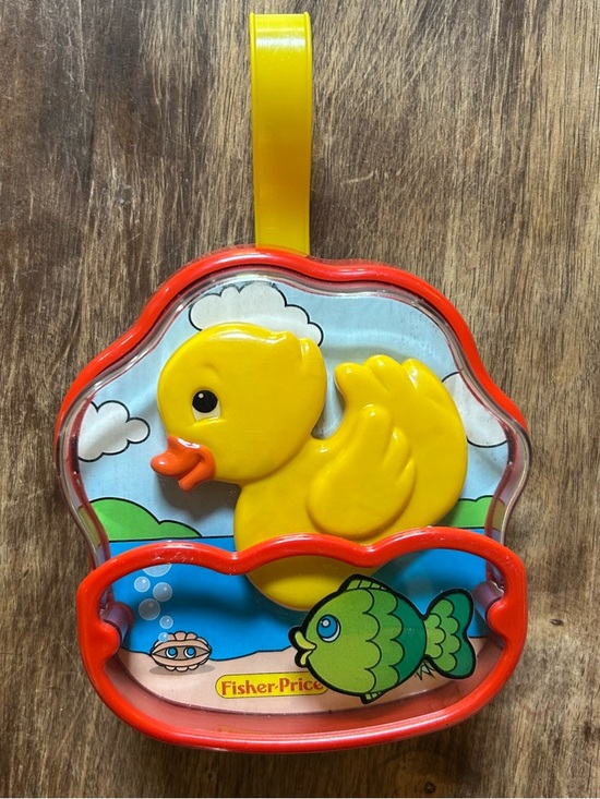 Fisher-Price Other - Vintage Fisher Price Musical Quacking Duck Wind-Up Hanging Crib Toy WORKS 1995